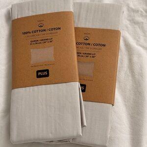 Adia Soft Gray Cotton Pillowcase Set